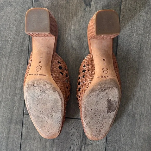 Loeffler Randall Lulu Timber Brown Woven Mules - Picture 6 of 8